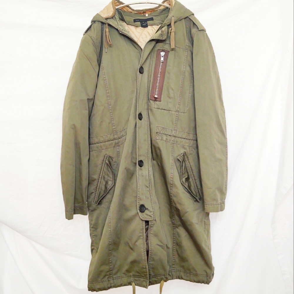 🆕 Marc by Marc Jacobs Utility Coat Parka Removable Lining & Hood XL women’s